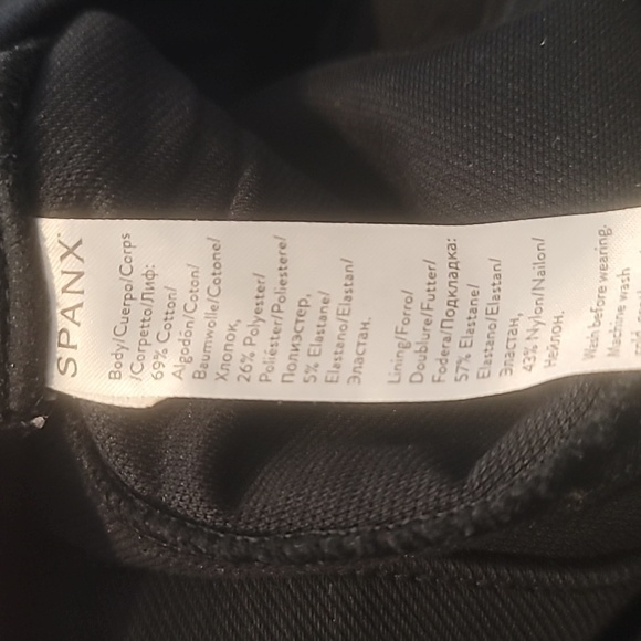 SPANX BLACK RIBBED PULL ON LEGGINGS, SZ LARGE - Picture 11 of 16